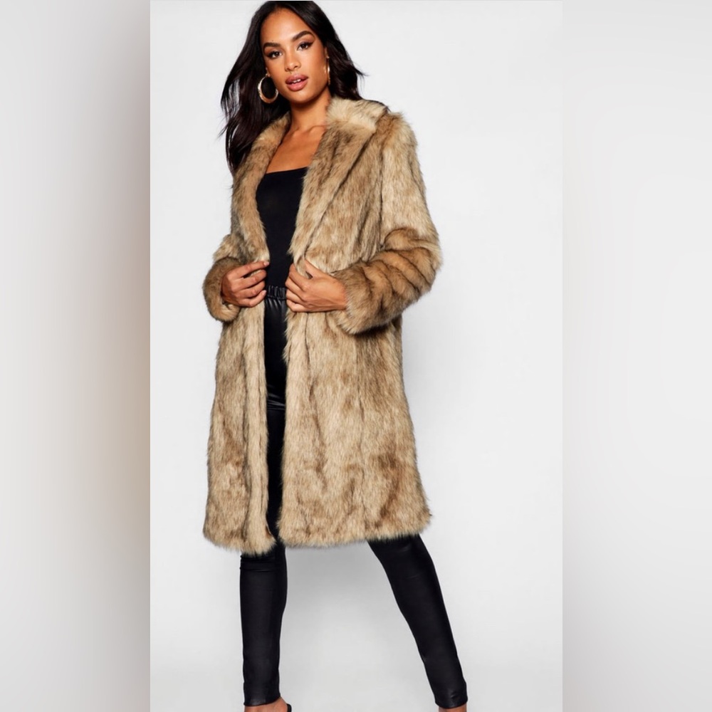 Faux fur coat
